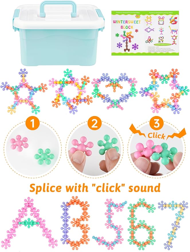 600PCS Building Blocks STEM Construction Toy, Macaron Colors - Image 2