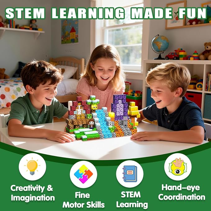 208PCS Magnetic Blocks, Building Cubes, Boys Kids Gifts Toys - Image 7