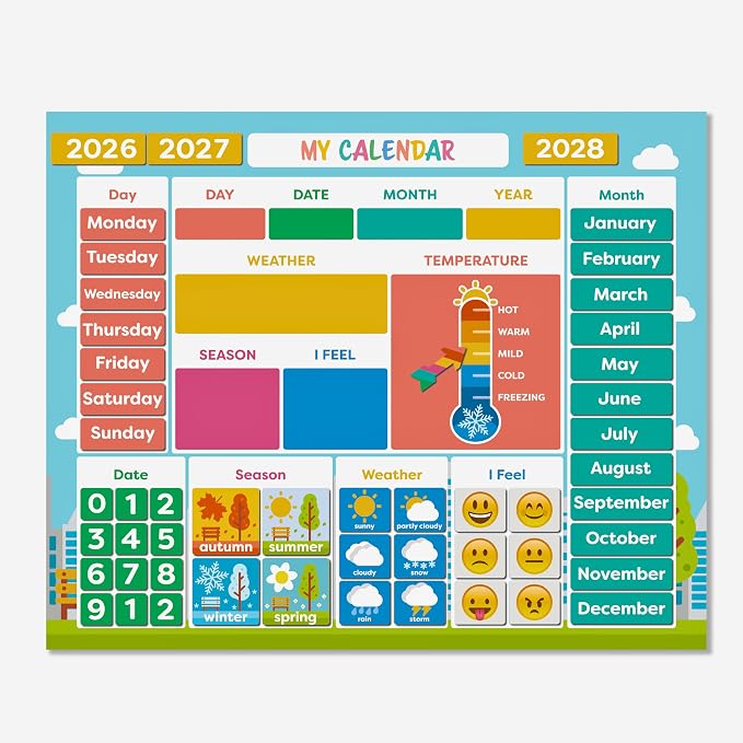 My First Daily Magnetic Calendar for Kids - Image 2