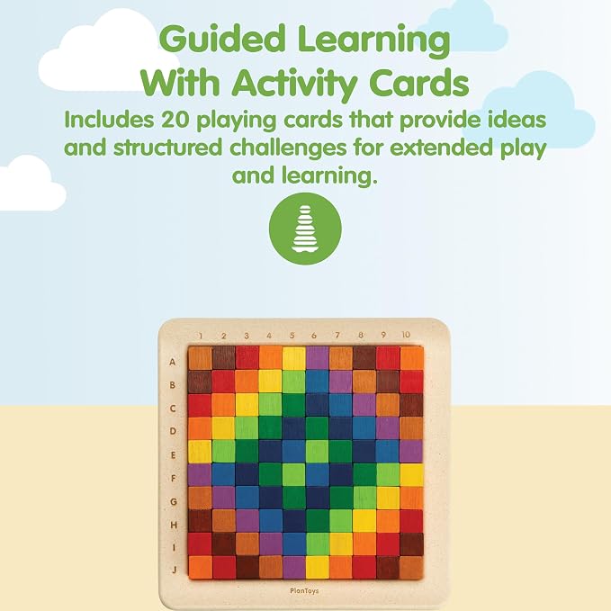 PlanToys® 100 Counting Cubes Wooden Montessori Math & Sorting Set for Kids - Image 2