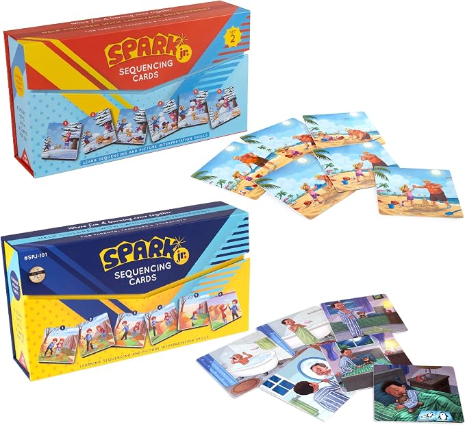 Sequencing Cards, Picture Cards, Storytelling Cards, Speech Therapy Materials, Home School Supplies, ESL, ELL, Social Skills, Combo Set by SPARKINNOVATIONS