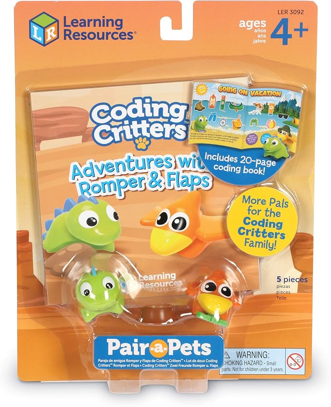 Learning Resources Coding Critters Pair-A-Pets Dinos Romper & Flaps - Image 3