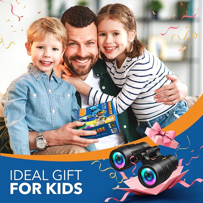 Boy Toys Ages 3-8: Kids Binoculars with Bird Watching Manual 4 5 6 7 8 Year Old Boys Girls Christmas Birthday Gifts Outdoor Travel Binoculars Toy for Kid Age 4-6 Toddler Camping|Hiking Toys - Image 6
