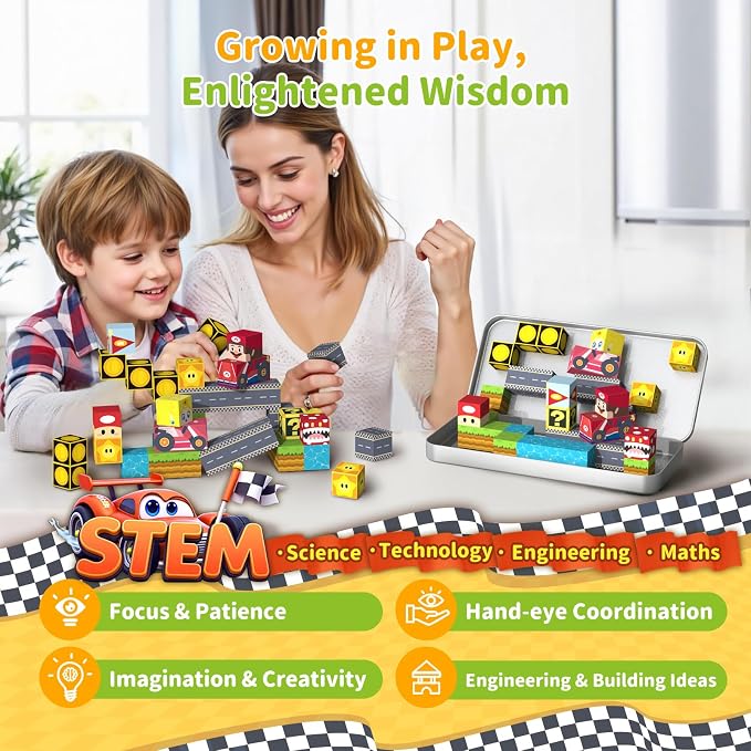 35PCS STEM Educational Mini Magnetic Building Blocks for Kids Ages 3-8 - Image 5