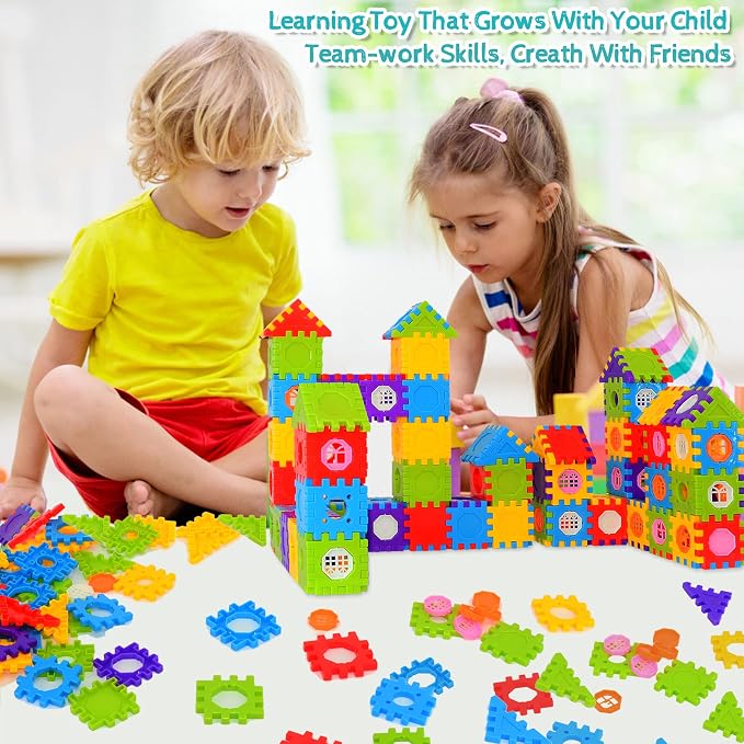 FUBAODA Building Blocks for Toddlers & Kids 180 Pcs Toy Building Sets – STEM Building Toys –Interlocking Building Blocks for Toddlers and Kids - Image 5
