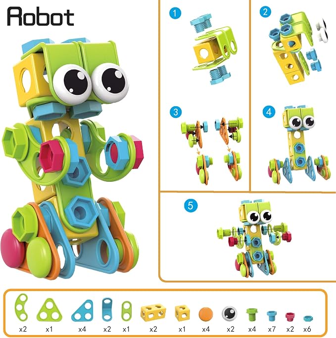Contixo ST3 Kids Toys - 223 PCs 3D Building Blocks STEM Construction Playboards Creativity, Imagination, Recreational, Educational for Children Toddler, 3+ Year Old Boys and Girls - Image 7