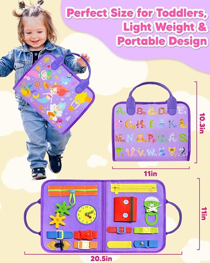 Exorany Busy Board Montessori Toys for Toddler Boy Girl Gifts Busy Book - Image 6