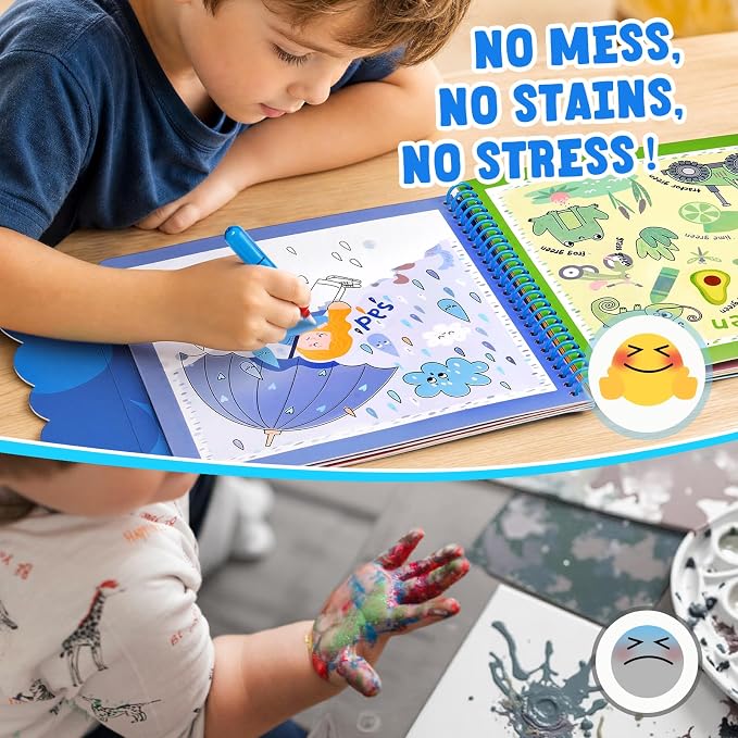 JoyCat Water Coloring Book for Toddlers, Colors & Emotions Theme - Image 3
