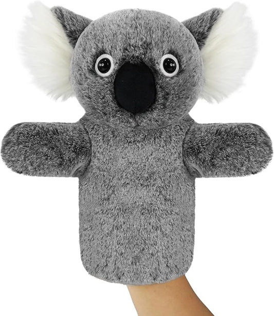 Soft Animal Puppet Educational Toy for Imaginative Play Fabric Story Time Adult Hands Fit Classroom Activity Cute Stuffed Wildlife Koala Puppet