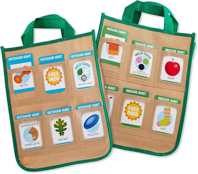 Melissa & Doug Let’s Explore Indoor/Outdoor Scavenger Hunt Play Set – 80 Double-Sided Cards - Image 4