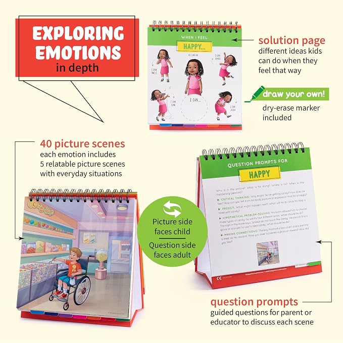 Emotion and Feeling Busy Book for Kids, Calming Corner, ABA Therapy Materials, Emotion Charts, Autism Homeschooling ADHD Tool, Social Emotional Learning - Image 3
