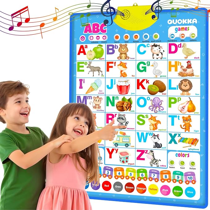 Educational Toys for Kids 5-7 Year Old - Vertical ABC Learning Chart by QUOKKA