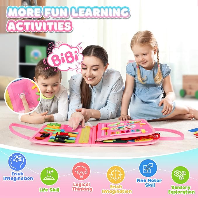 URMYWO Toddler Busy Board - Busy Book Montessori Toys Ages 3 and up - Image 6