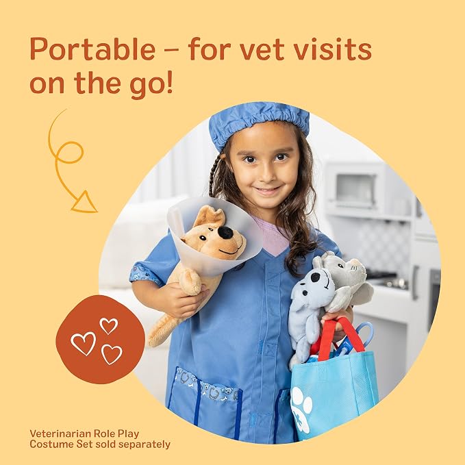 Melissa & Doug Examine and Treat Pet Vet Play Set, 24-Piece Animal Doctor Playset with Dog & Cat Plushies, Pet Doctor Kit & Accessories, Preschool Toys for Girls & Boys Ages 3+ - Image 6