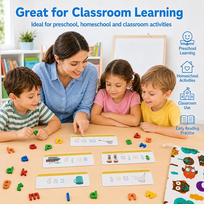 Learning Toys for Boys Girls Age 3 4 5 6, See & Spell CVC Word Spelling Toy - Image 4