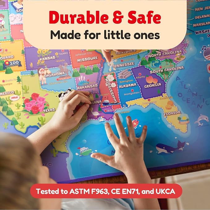 BEST LEARNING i-Poster My USA - Interactive Talking US Map for Kids - Image 8