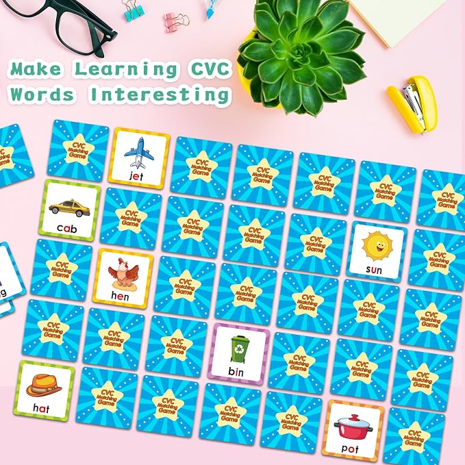 Memory Game, CVC Word Games Kindergarten, Matching Games for Kids 3-5 - Image 6