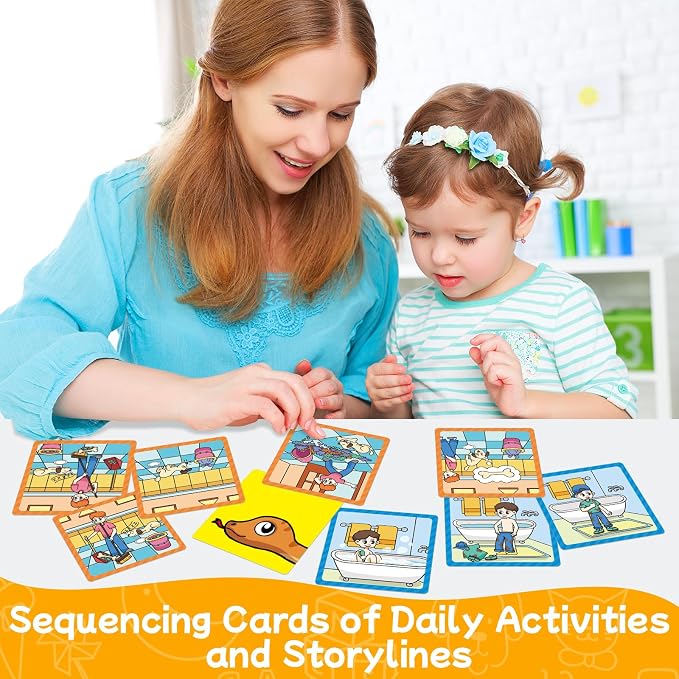 Sequencing Cards,Sequence Board Game for Kids,Story Storytelling,Speech Therapy Toys Materials for Autism,Social Skills,Sentence Building,Educational Classroom Preschool Learning Activities - Image 5