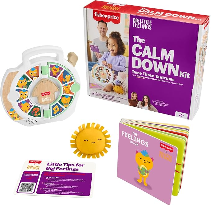 Fisher-Price Toddler Toys Big Little Feelings Calm Down Kit, 4-Piece Set of Activities & Parenting Tips for Social Emotional Development Kids Ages 2+ Years by Unknown
