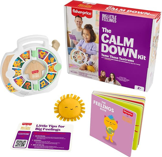 Fisher-Price Toddler Toys Big Little Feelings Calm Down Kit, 4-Piece Set of Activities & Parenting Tips for Social Emotional Development Kids Ages 2+ Years by Unknown