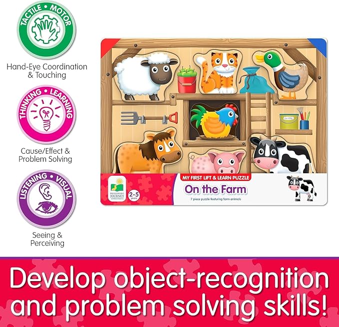 The Learning Journey: My First Lift & Learn - On The Farm – Early Active Puzzle Intellectual Development - Boys & Girls Puzzle Play Toddler Toys & Gifts for Ages 2-5 Award Winning - Image 8