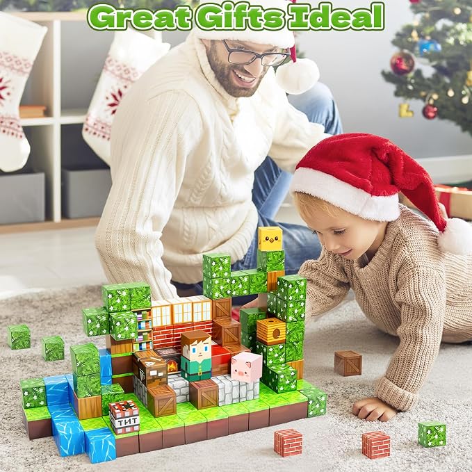150PCS Magnetic Blocks - 0.8" Magnetic Building Blocks for Kids - Image 7