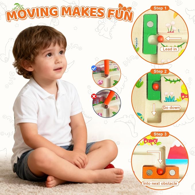 Magnetic Maze for Toddlers 3+, Dinosaur - Image 3