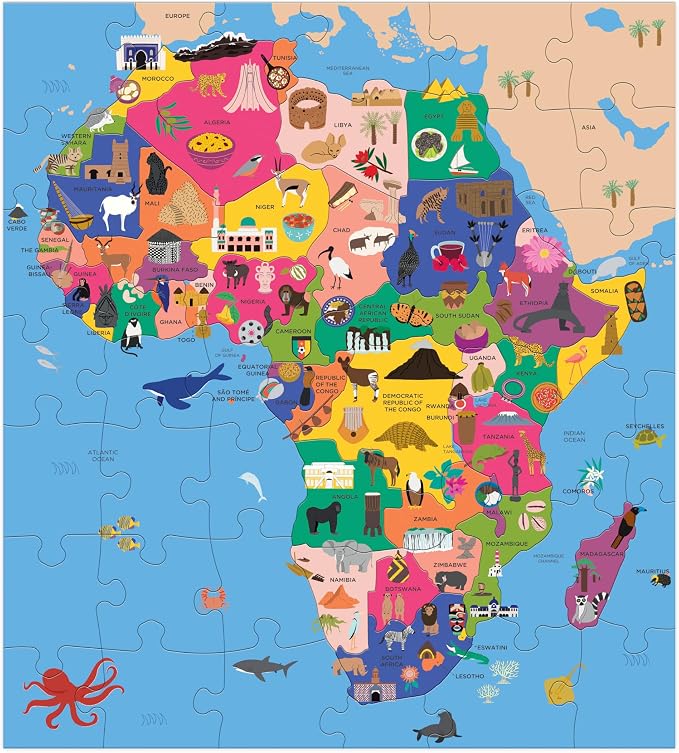 Mudpuppy - Map of Africa 70 Piece Geographic Puzzle for Kids - Image 6