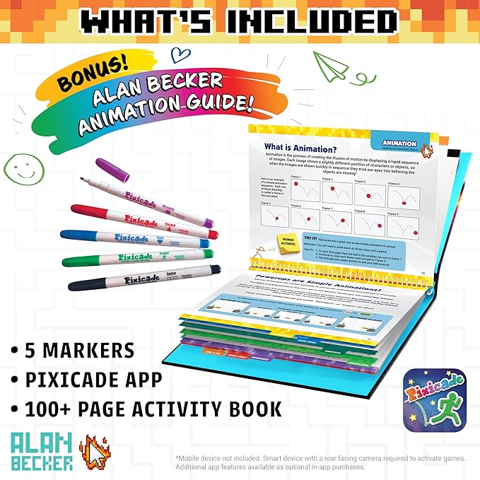 Pixicade! Special Animation Edition - Alan Becker | Turn Drawings Into Playable Video Games! | Doodle & Draw, Snap Play & Share Instant Video Games! | Mobile Video Game Maker | Ages 6 and Up