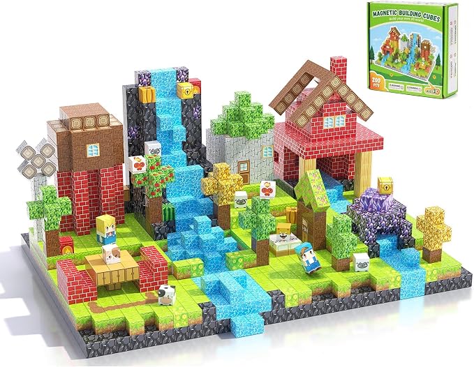 200PCS Magnetic Blocks, Magnetic Building Blocks, 0.63in Magnetic Building by Fitrobust