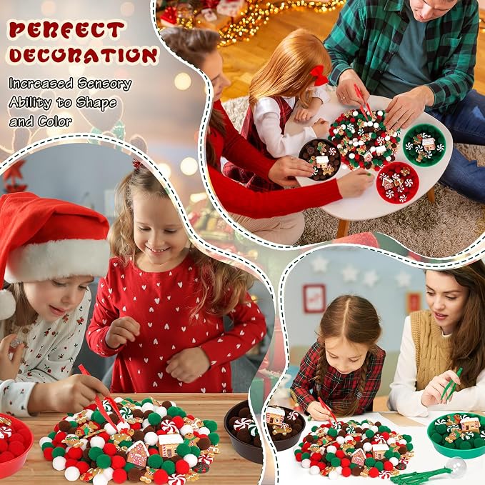 135 Pcs Christmas Gingerbread Man Sensory Bin Items Christmas Candy Counting Sorting Sensory Bin Filler Fine Motor Toys Gingerbread Man Counts for Kids Xmas Counting Toys for Preschool - Image 4