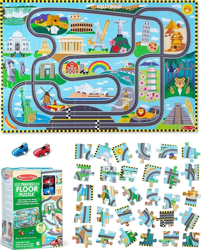 Melissa & Doug Race Around the World Floor Puzzle 48-Piece by Unknown