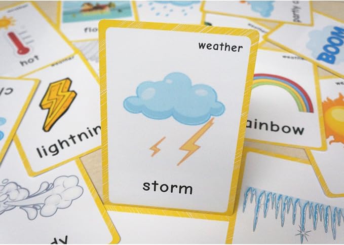 22 Weather Flash Cards, Classroom Decor and Early Learning Teacher Tools - Image 4