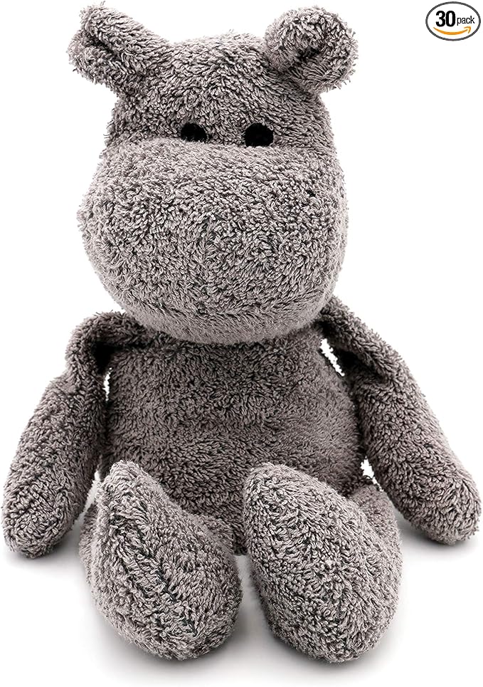 Thermal-Aid Zoo Mini — (Happy The Hippo) — Mold-Resistant, Washable Hot & Cold Pack for Kids — Heating and Cooling Pad with Natural Corn Filling — Reusable Plush Toy