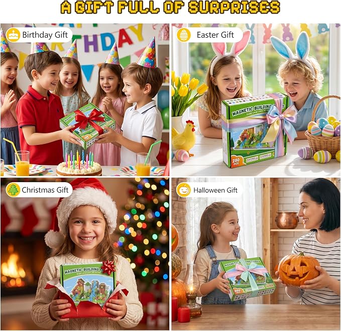 300PCS Magnetic Blocks, Magnetic Building Blocks, 0.78in Magnetic Building - Image 7