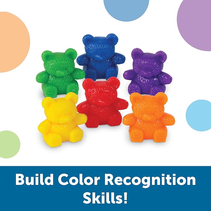 Learning Resources Baby Bear Counters - 102 Pieces, Ages 3+ | Grades Pre-K+ Toddler Learning Toys, Counters for Kids, Counting Manipulatives, Teddy Bear Counters - Image 3
