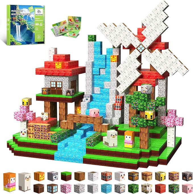 100PCS Magnetic Blocks, Building Cubes, Boys Kids Gifts Toys by SSAWER