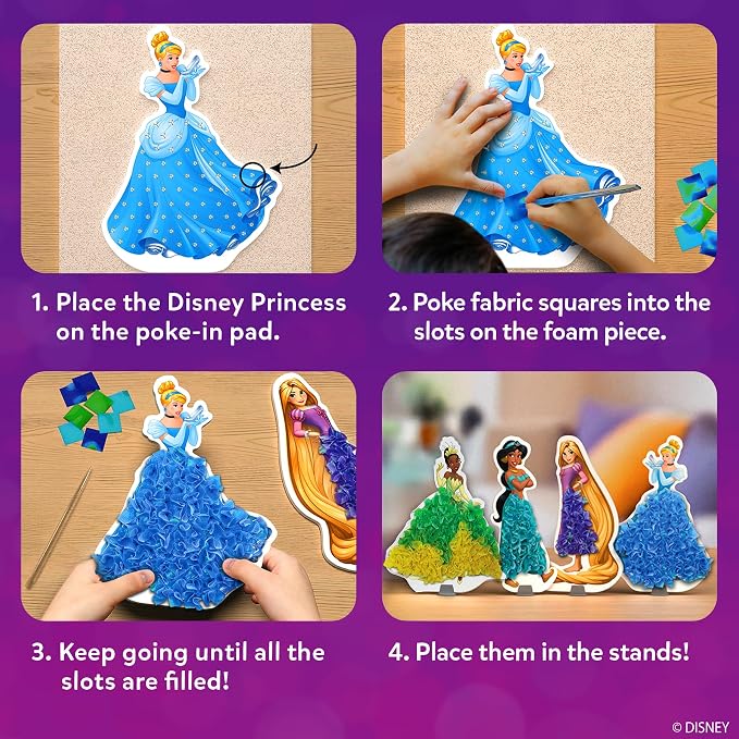 Skillmatics Poke-in Art – Disney Princesses, Wood Craft Kit, Gift for Kids - Image 4