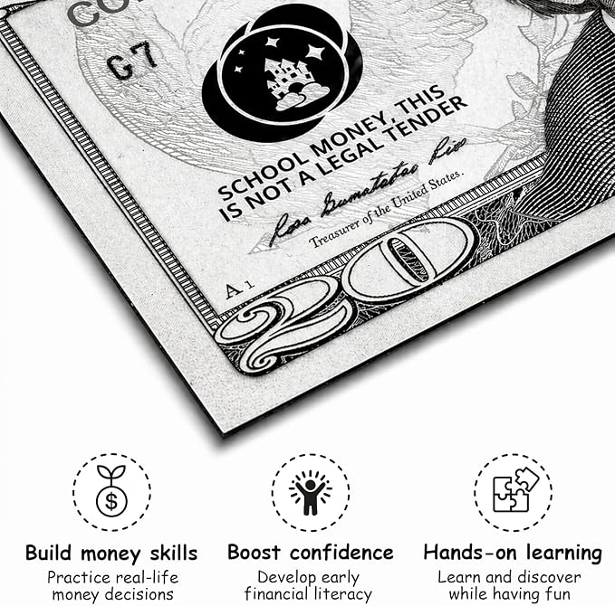 Simply magic 48 PCS Large Double-Sided Magnetic Money - Money Manipulatives - Image 7