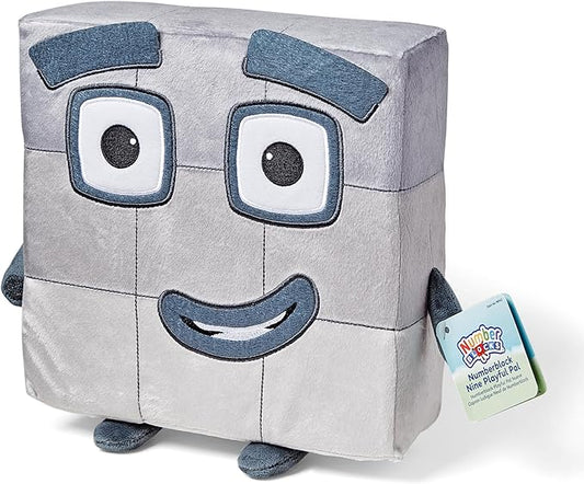hand2mind Numberblock Nine Playful Pal, Plush Figure Toys, Numbers for Toddlers, Cute Stuffies, Preschool Math Learning Toys, Stuffed Animal, Small Plushies, Counting Blocks, Birthday Gifts for Kids