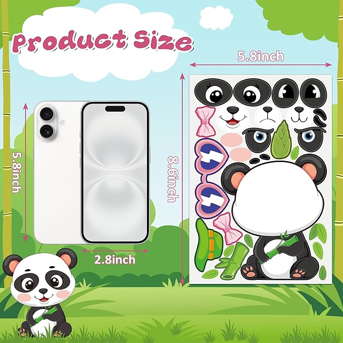 Animal Stickers for Kids - 48 Pcs Safari Birthday Decorations Wild Zoo Jungle Stickers Party Decorations Favors Supplies Crafts for Kids Toddler Student Preschool Kindergarten Gift from Teacher