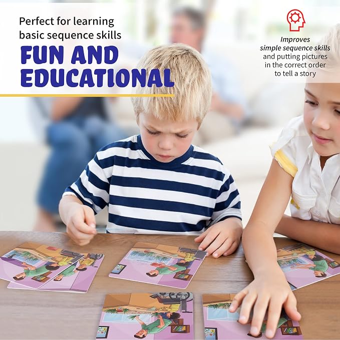 Sequencing Cards, Picture Cards, Storytelling Cards, Speech Therapy Materials, Home School Supplies, ESL, ELL, Social Skills, Combo Set - Image 8