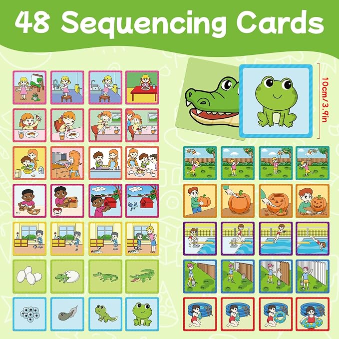 Sequencing Cards,Sequence Board Game for Kids,Story Storytelling,Speech Therapy Toys Materials for Autism,Social Skills,Sentence Building,Educational Classroom Preschool Learning Activities - Image 2
