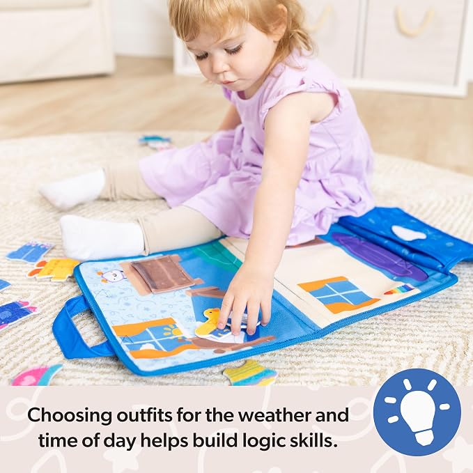 Melissa & Doug Ms. Rachel What to Wear Felt Activity Board Montessori Toys - Image 4