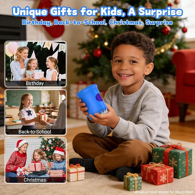 1000X Handheld Microscope for Kids: Pocket Digital Microscope with 2.0''IPS Screen&Photo/Video - Portable Edu Science Kits for Girls Boys - STEM Toys Birthday Gifts Ages 3-6 6-12(Blue) - Image 8