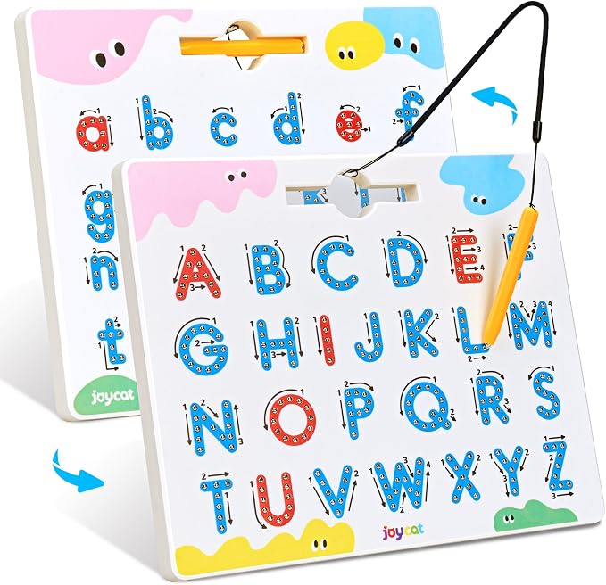 JoyCat Magnetic Letter Tracing Board, Double-Sided ABC Writing Toy for Kids by JOYCAT
