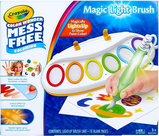 Crayola Color Wonder Magic Light Brush, Mess Free Painting for Kids, Age 3+ by Crayola