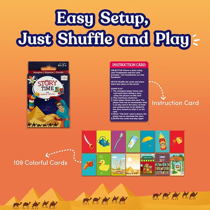 Story Time Travel Card Game by TrunkWorks | Family Friendly | for Ages 4, 5, 6, 7, 8 Years | Tell Stories; Develop Imagination, Language Skills - Image 3