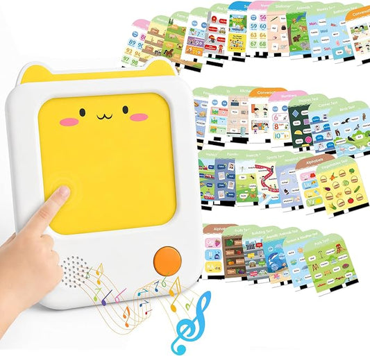 Screen-Free Learning Tablet, Phonics Talking Flash Cards, 84 Pages, 36 Themes, 2800+ Knowledge Points, 500+ Test Library, 300+ Thinking Training, Learning Educational Toy Kids 2-6 Gifts by Unknown