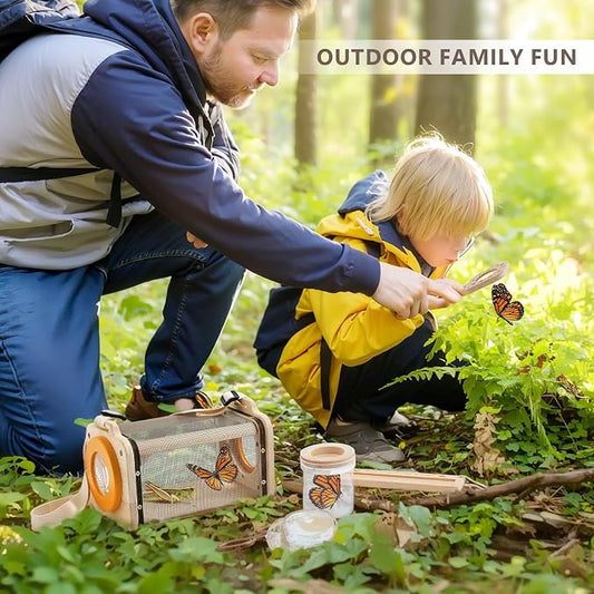 Montessori Wooden Bug Catcher Kit for Kids - 8-in-1 Outdoor Explorer Set with Habitat, Net & Magnifying Glass STEM Learning Toys for Ages 3-8 Nature Gift for Boys & Girls - Image 2